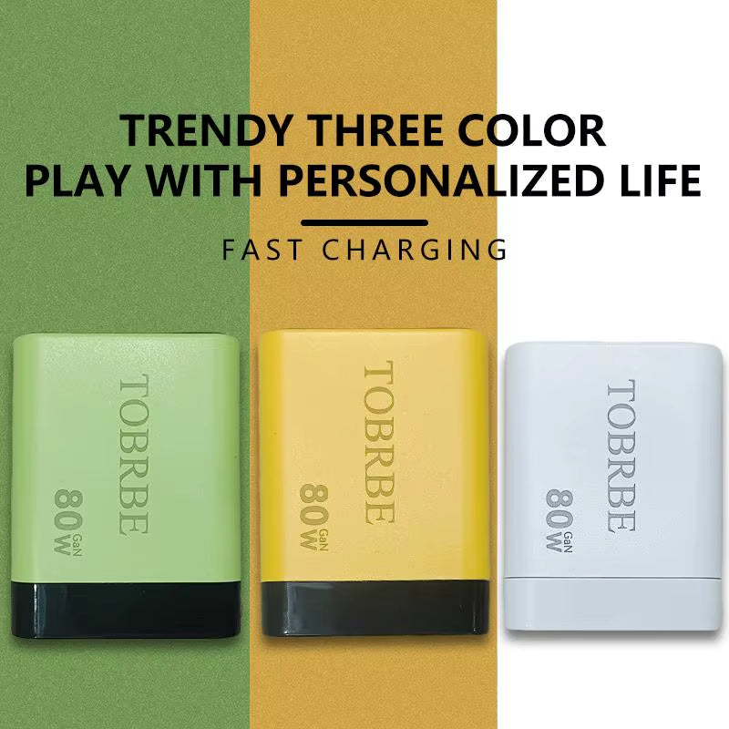 3 in 1 Gan Charger Retractable Fast Charger Block