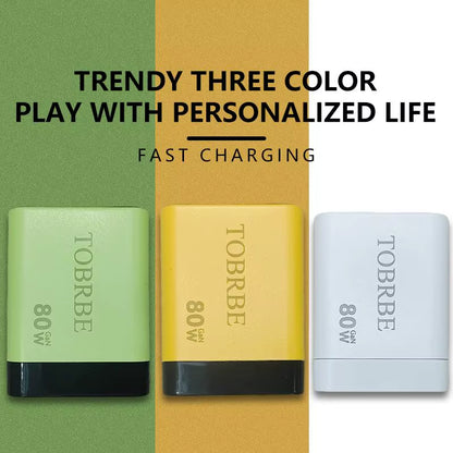 3 in 1 Gan Charger Retractable Fast Charger Block