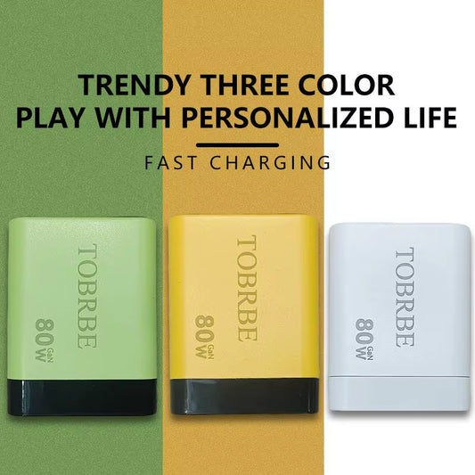 3 in 1 Gan Charger Retractable Fast Charger Block