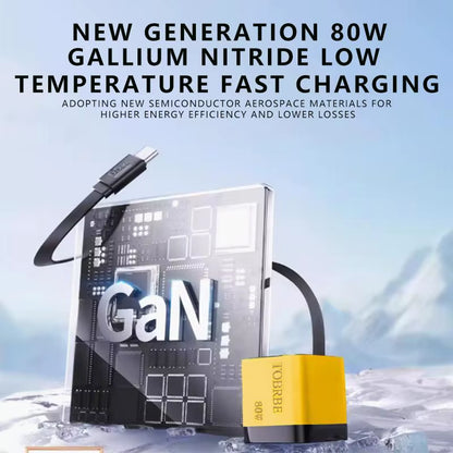 3 in 1 Gan Charger Retractable Fast Charger Block